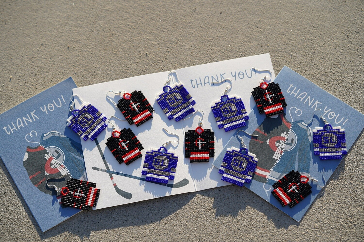 Custom Hockey Jersey Earrings